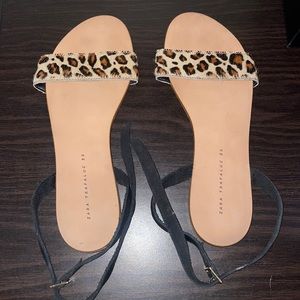 Cheetah print sandals